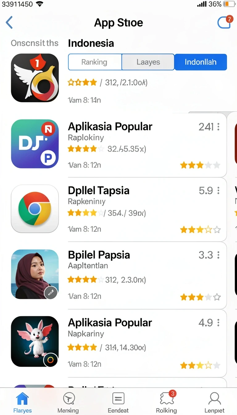 Tampilan utama aplikasi Review Aplikasi marquee yang intuitif dan efisien.